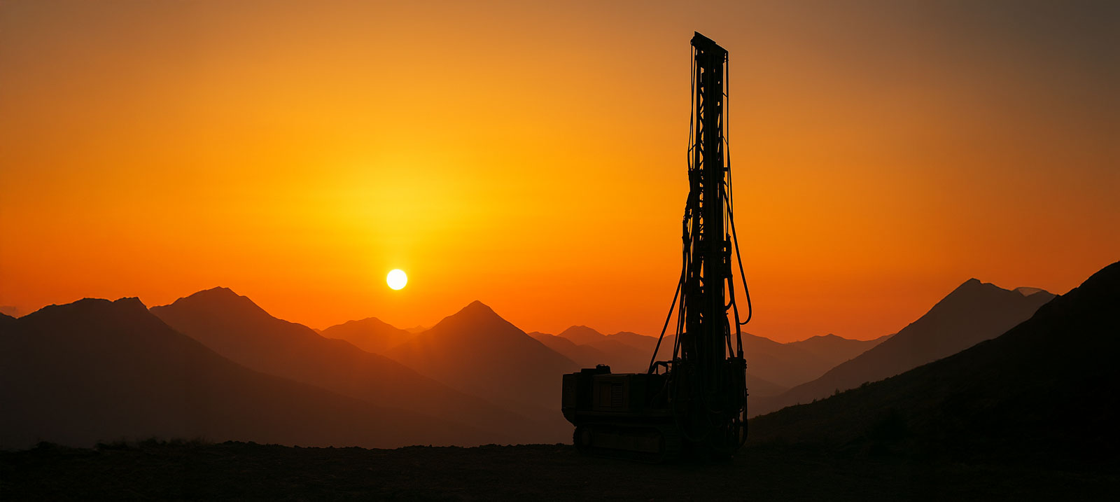 High-impact drill program in progress in a belt built o...